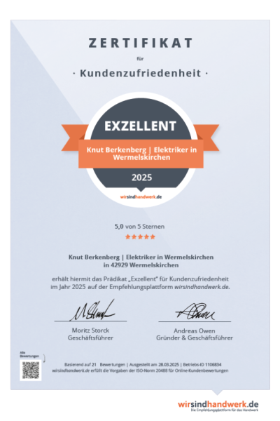 Zertifikat Berkenberg 2025